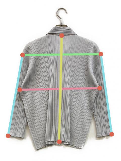 【未使用に近い】 プリーツプリーズ カーディガン グレー 4 中古・古着通販】PLEATS PLEASE (プリーツプリーズ) プリーツ
