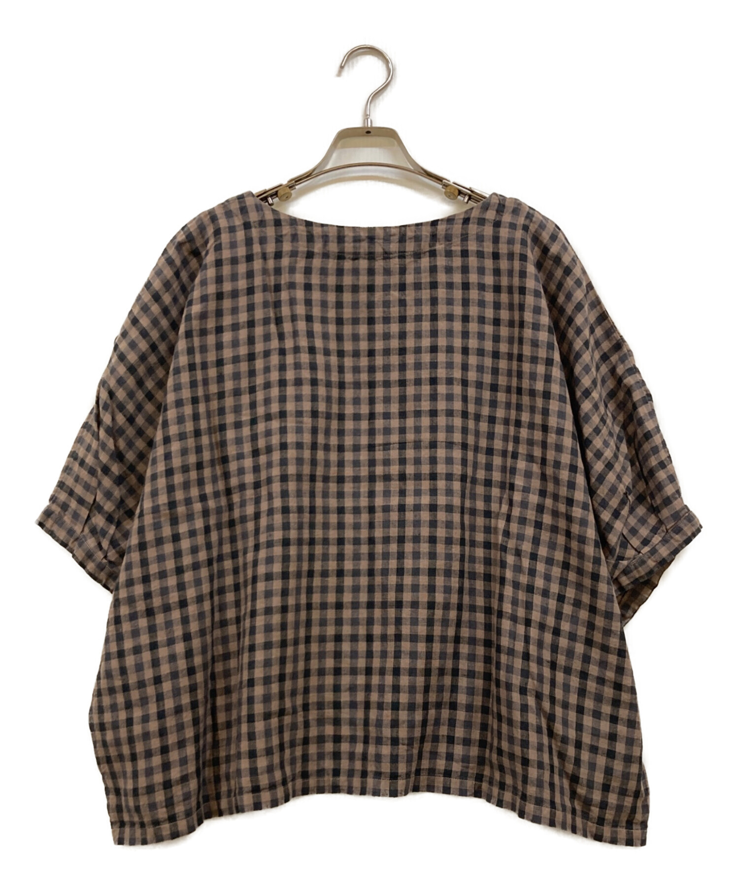 中古・古着通販】nest Robe (ネストローブ) 抗菌リネン先染めチェック 