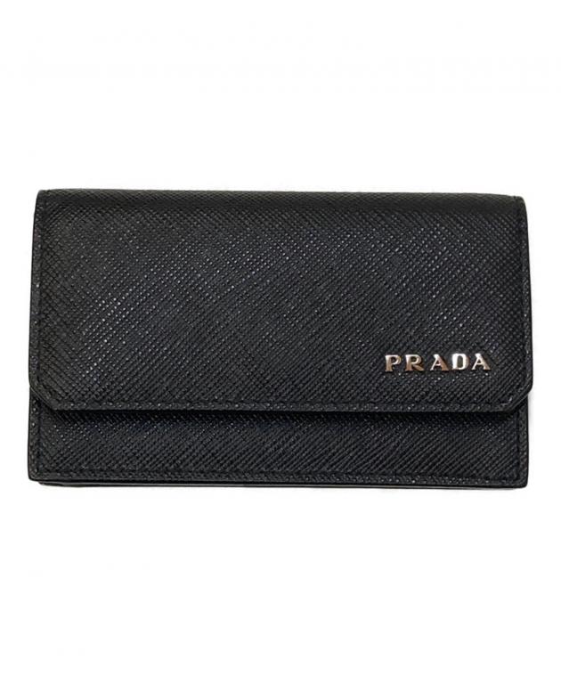 PRADA レザーケース未使用品 中古・古着通販】PRADA (プラダ) サフィアーノレザー カードケース