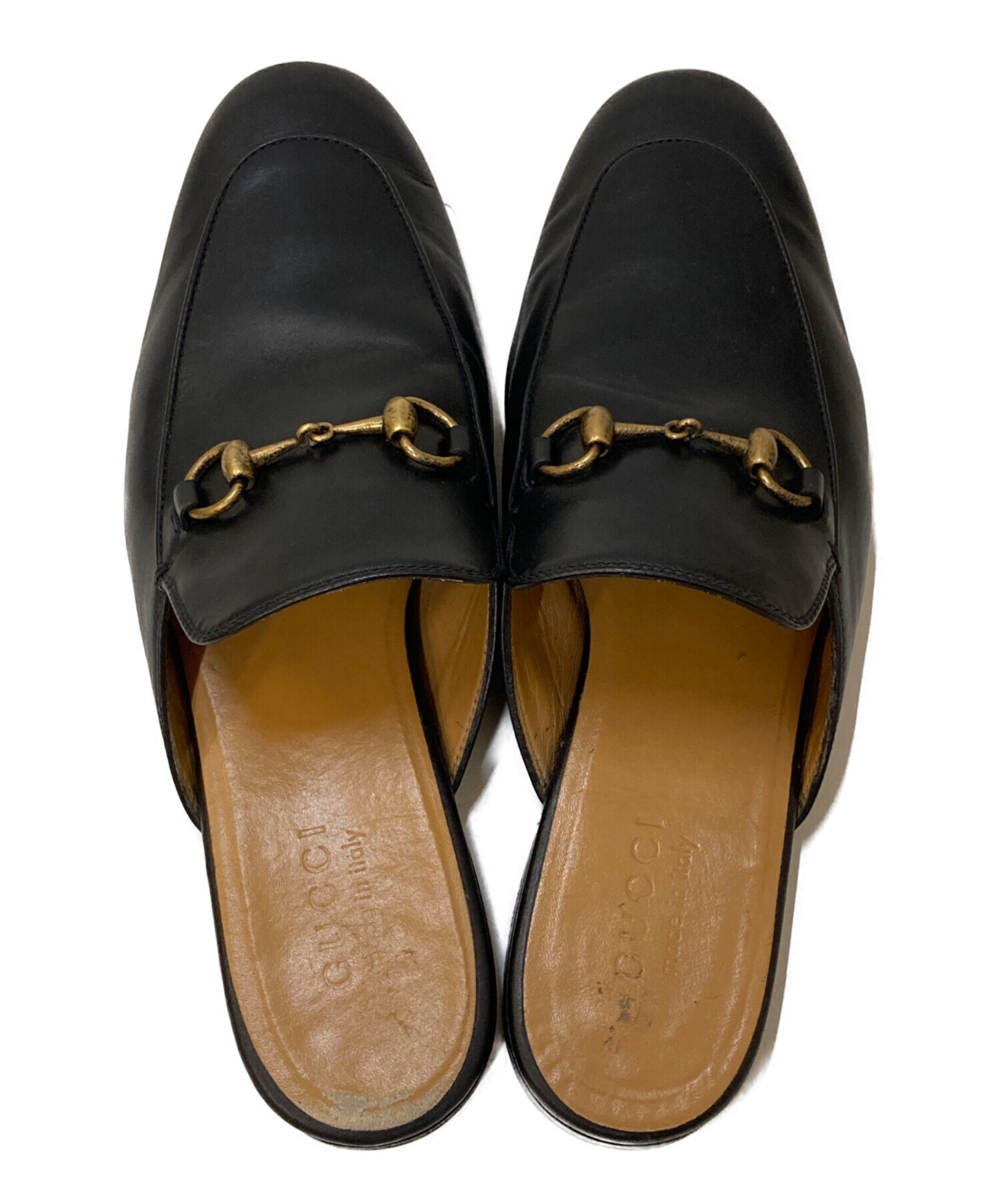 中古・古着通販】GUCCI (グッチ) ホースビット レザースリッパ