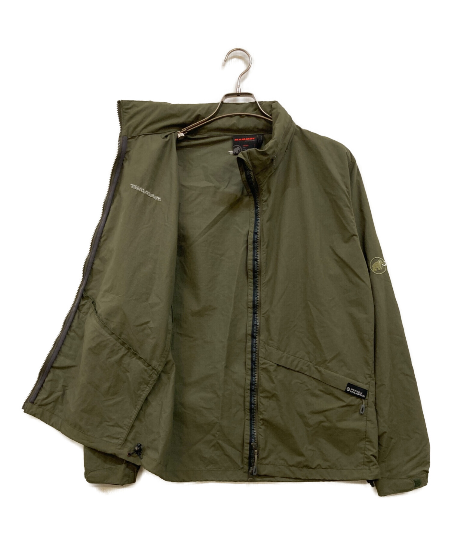 【閲覧数157】【クリーニング済】MAMMUT フード付きジャケット 中古・古着通販】MAMMUT (マムート) TUFF Jacket オリーブ サイズ:XL