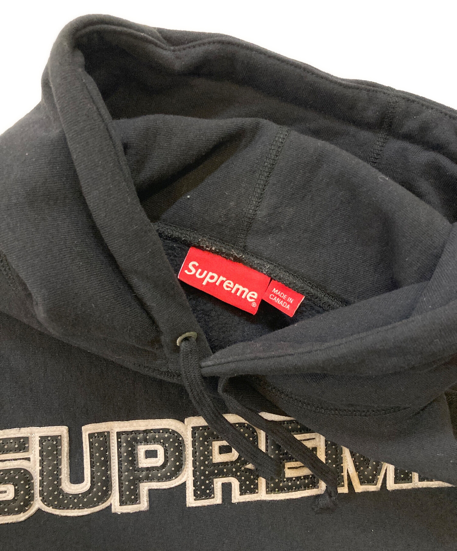 中古・古着通販】SUPREME (シュプリーム) Perforated Leather Hooded 