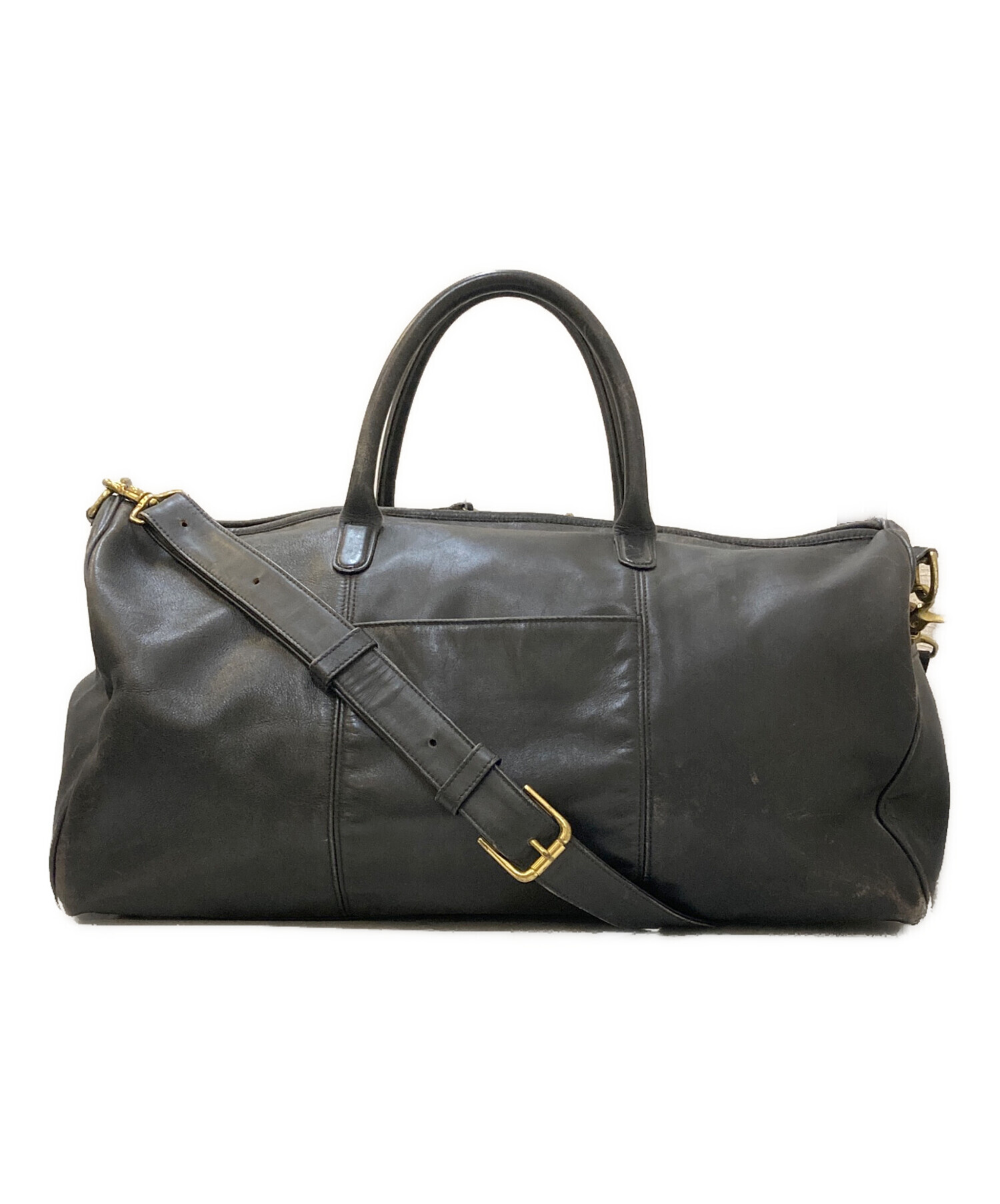 オールドコーチ ボストンバッグ 黒 本革 90s USA Old Coach 中古・古着通販】OLD COACH (オールドコーチ) 2WAY レザーボストン