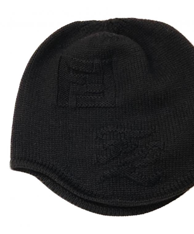 中古・古着通販】FENDI (フェンディ) FFロゴニット帽 ブラック