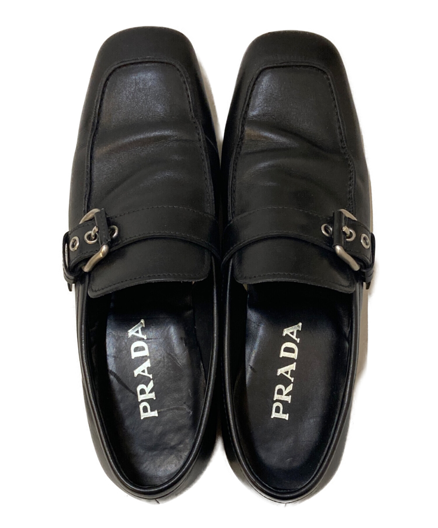 中古・古着通販】PRADA (プラダ) 00's ベルトデザイン スクエアトゥ