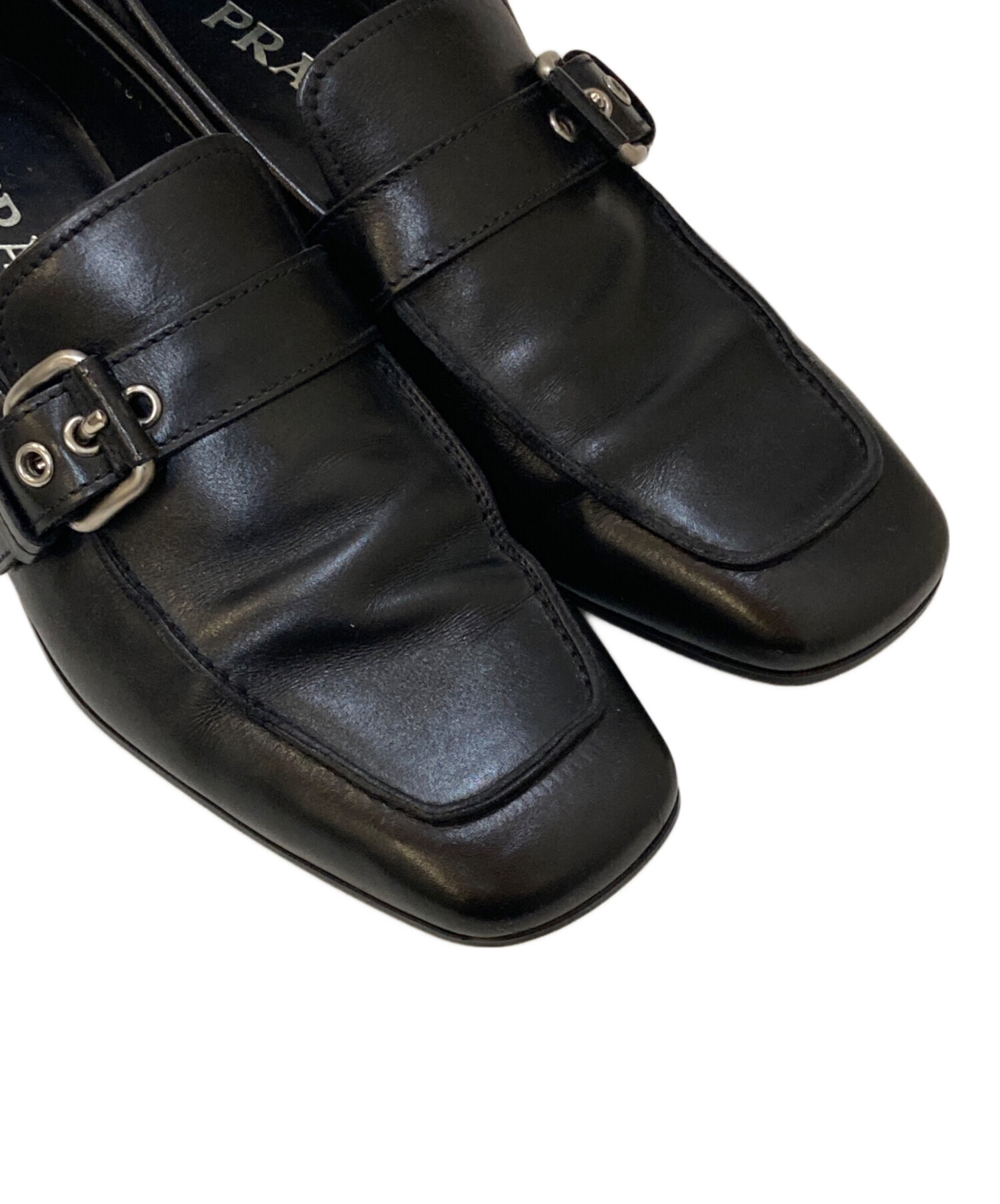 中古・古着通販】PRADA (プラダ) 00's ベルトデザイン スクエアトゥ