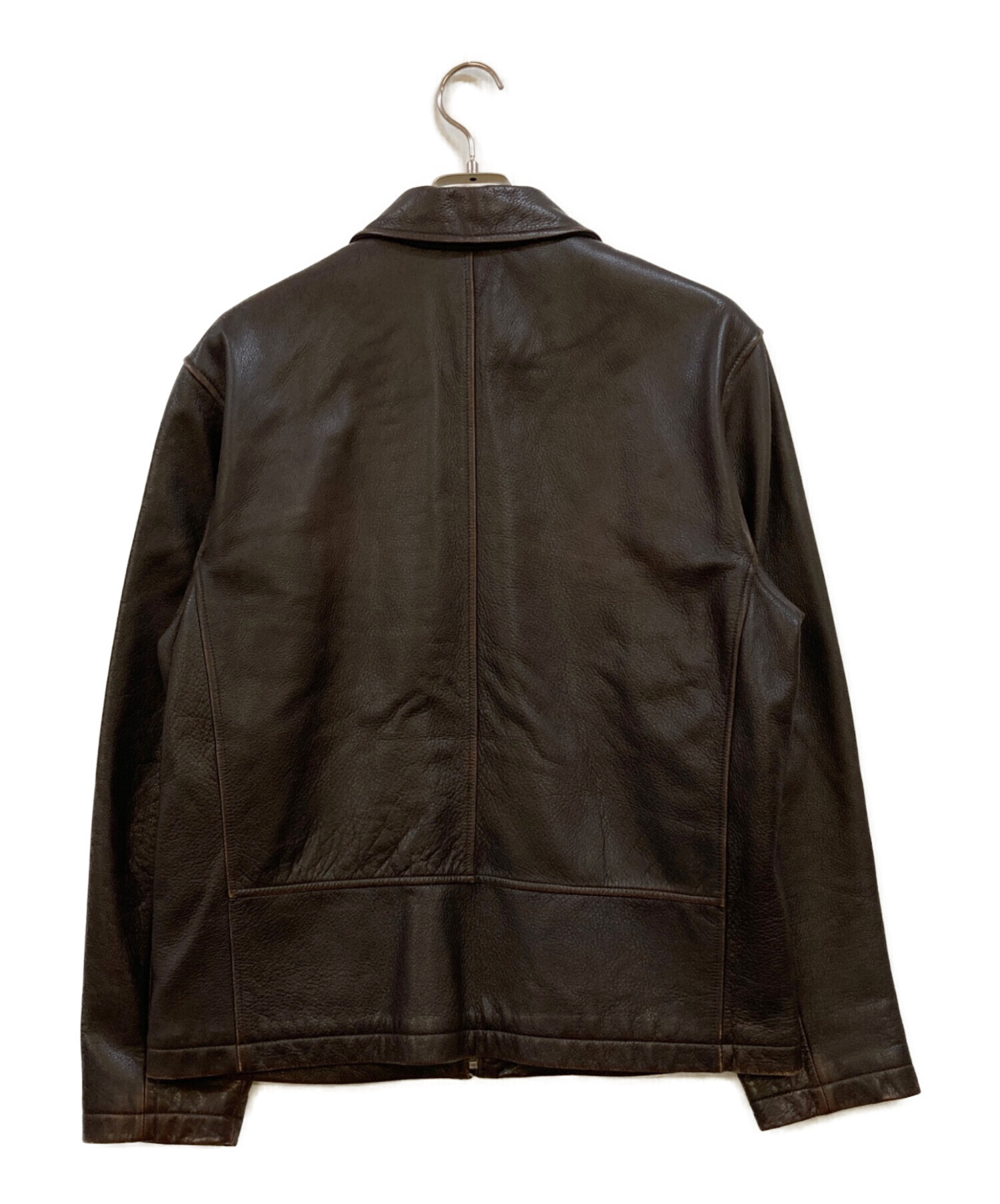 00s Eddie Bauer 牛革 レザージャケット ブラウン XL 中古・古着通販】Eddie Bauer (エディーバウアー) 00's カウレザー