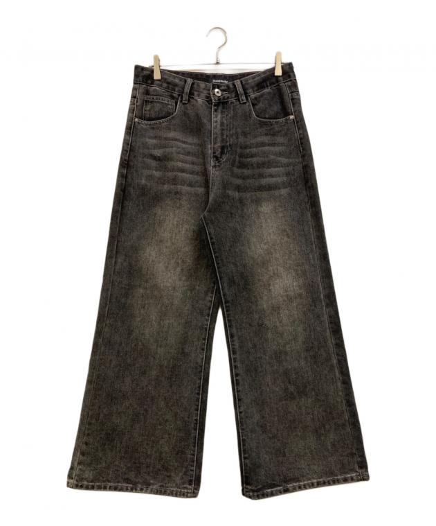 g*i様 Asapmode ブラック ワイドパンツ 中古・古着通販】asapmode (エイサップモード) ワイドデニムパンツ