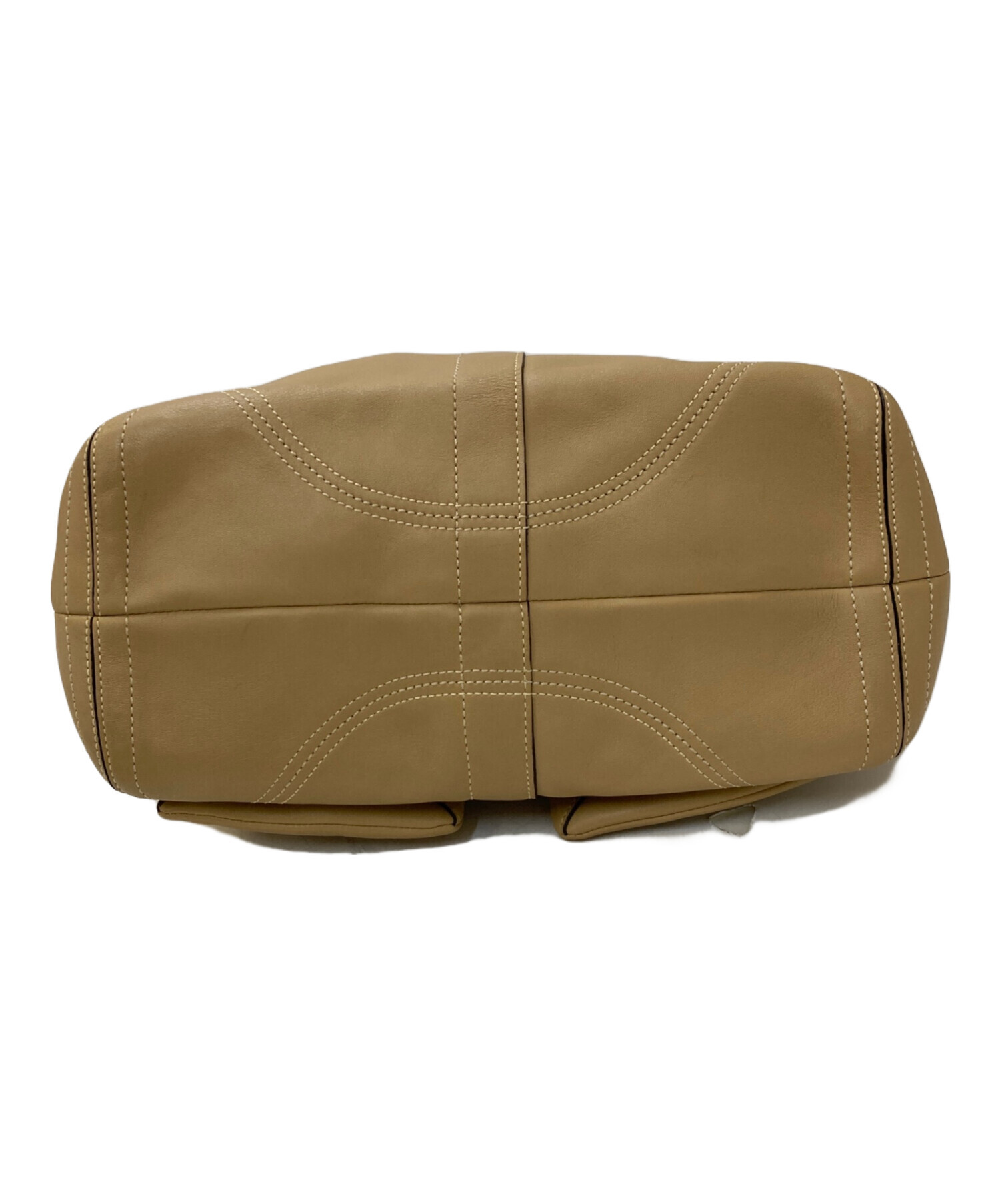 COACH コーチ SOHO ソーホー レザー ホーボーバッグ 本革 ベージュ 中古・古着通販】COACH (コーチ) ソーホー レザートートバッグ