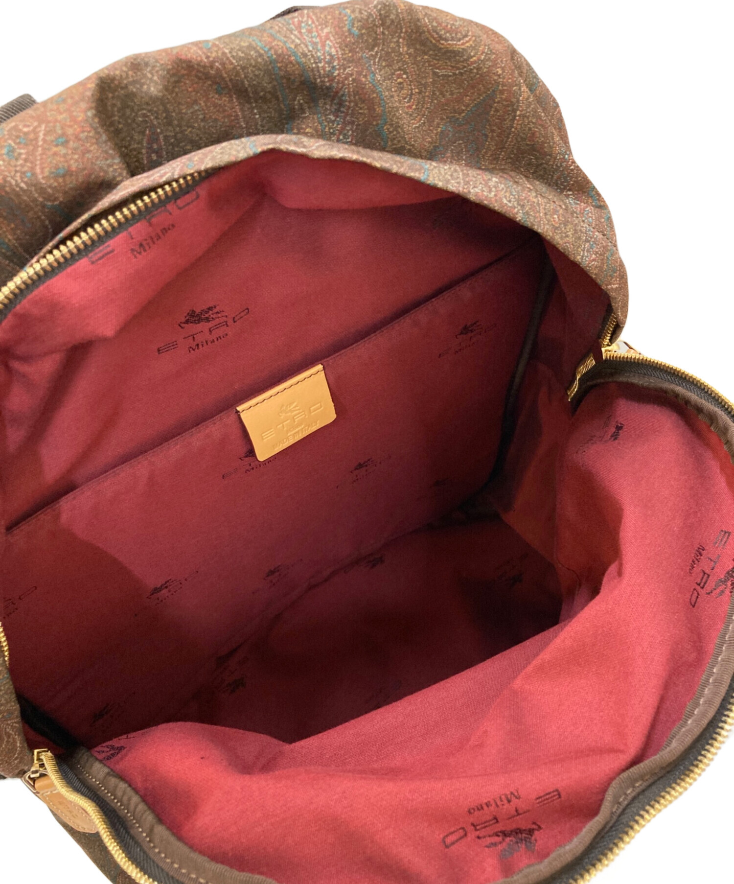 中古・古着通販】ETRO (エトロ) ペイズリー柄デイパック ブラウン