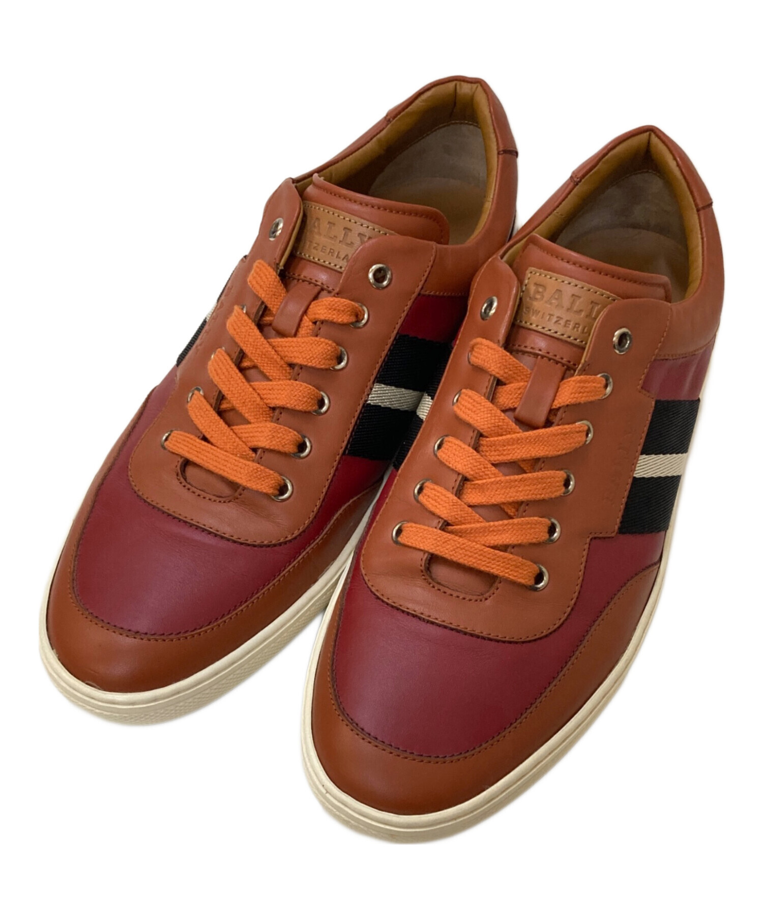 中古・古着通販】BALLY (バリー) レザースニーカー ブラウン サイズ:27