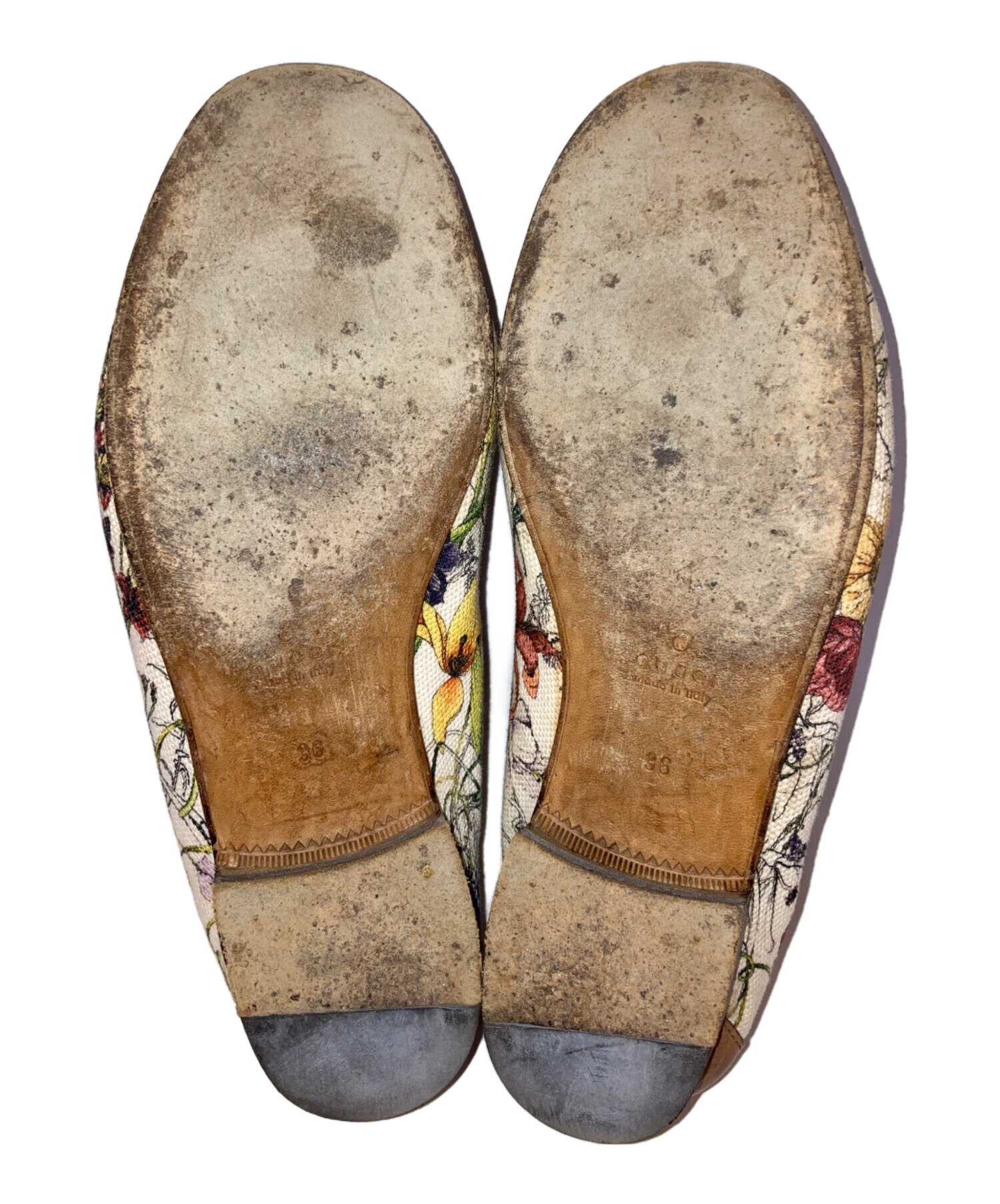 中古・古着通販】GUCCI (グッチ) フローラ 花柄 ビットローファー
