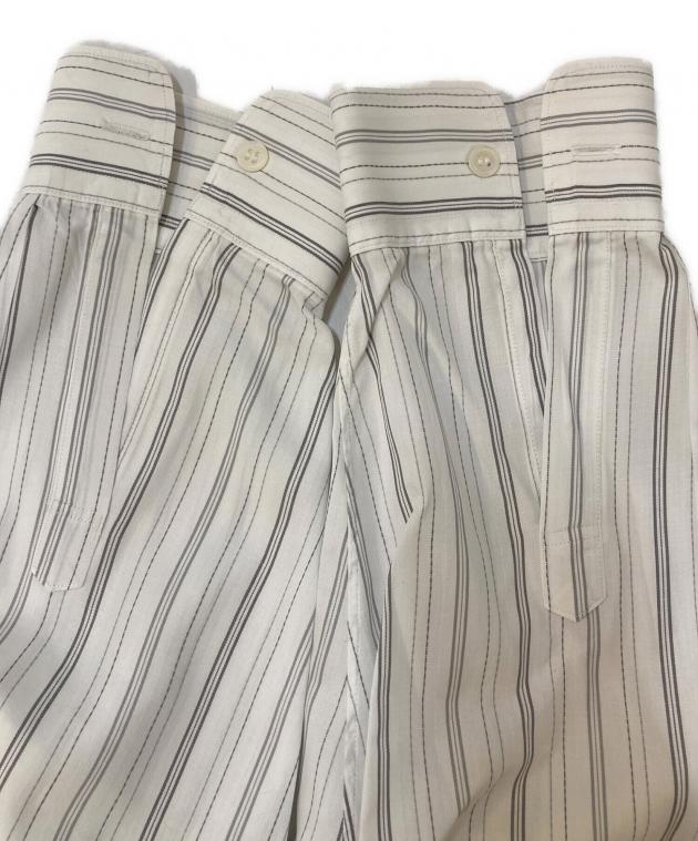 80s❣️コムデギャルソンHOMME オープンカラーレーヨン混ストライプシャツ F 中古・古着通販】COMME des GARCONS HOMME (コムデギャルソン オム