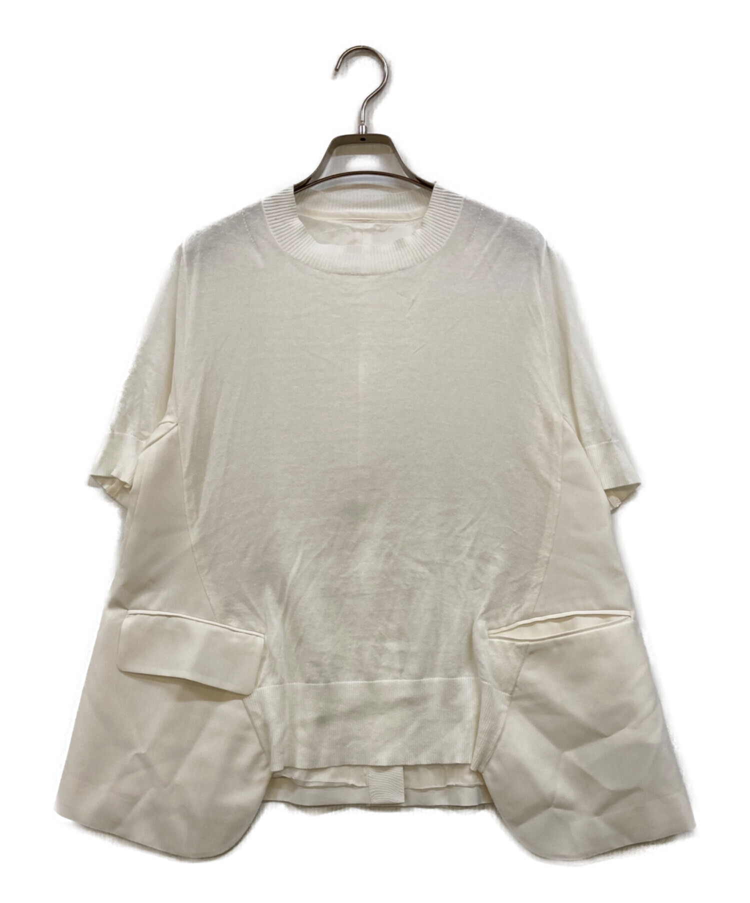 中古・古着通販】sacai (サカイ) Wool Suiting x Cotton Knit Pullover