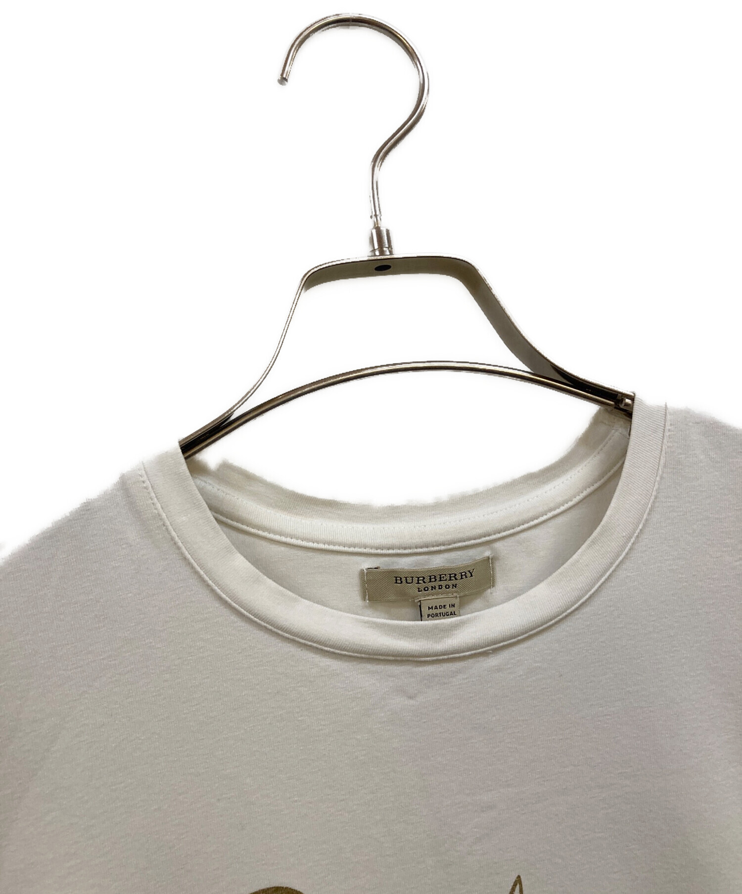 中古・古着通販】BURBERRY (バーバリー) ロゴプリントTシャツ ホワイト