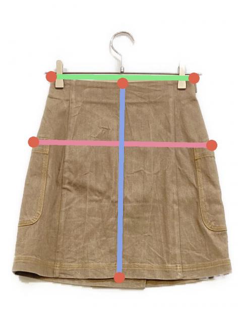 中古・古着通販】FENDI (フェンディ) 金釦ラップミニスカート ブラウン