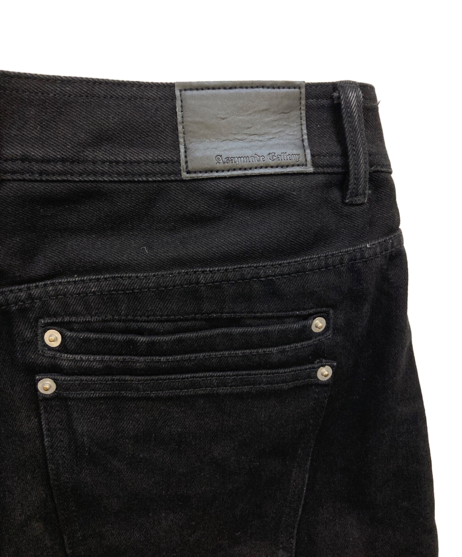 【完売品】　エイサップモード/Asapmode デニム ブラック 中古・古着通販】asapmode (エイサップモード) Raw Stacked Loose Fit