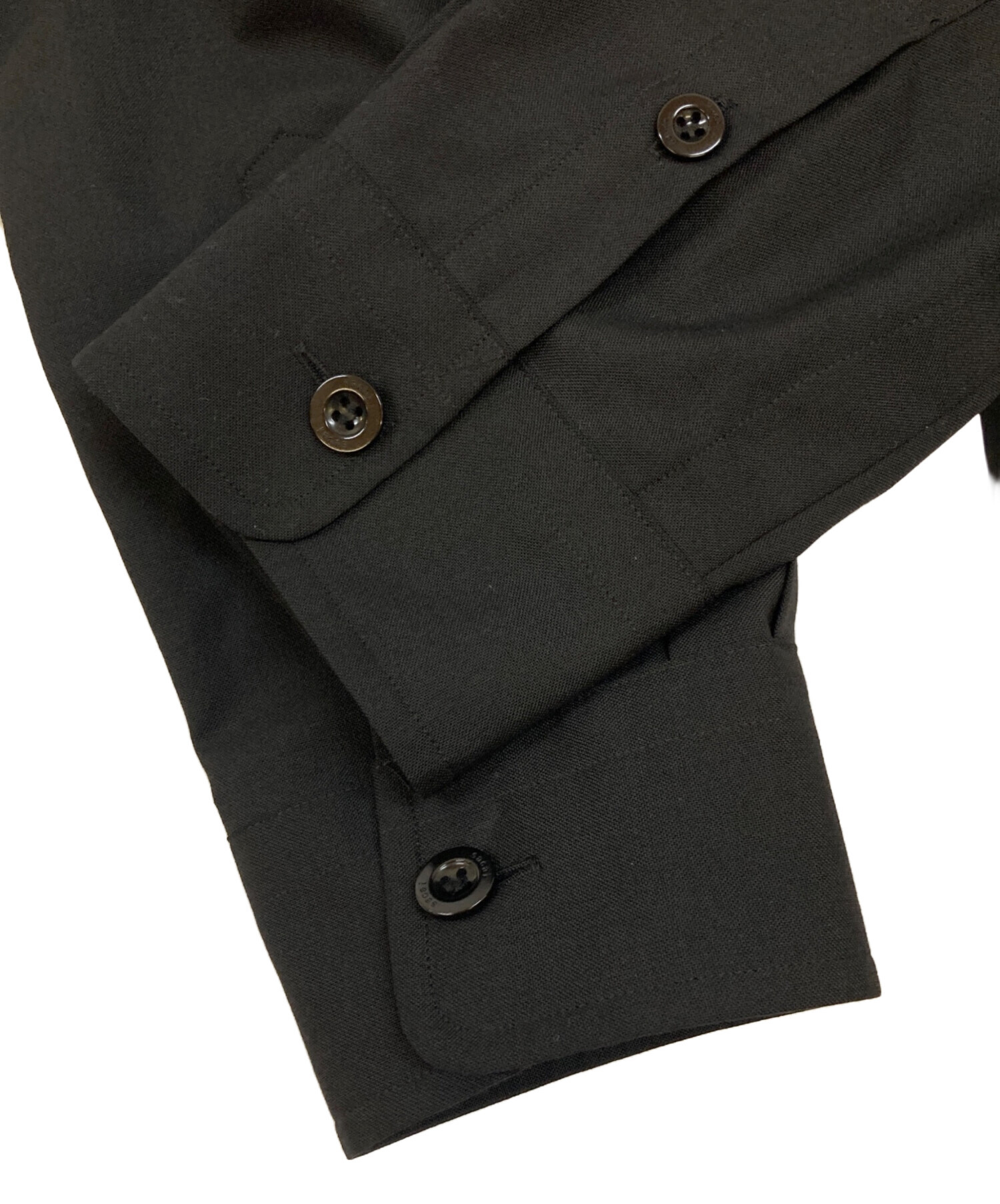 中古・古着通販】sacai (サカイ) ブラックプリーツシャツ ブラック