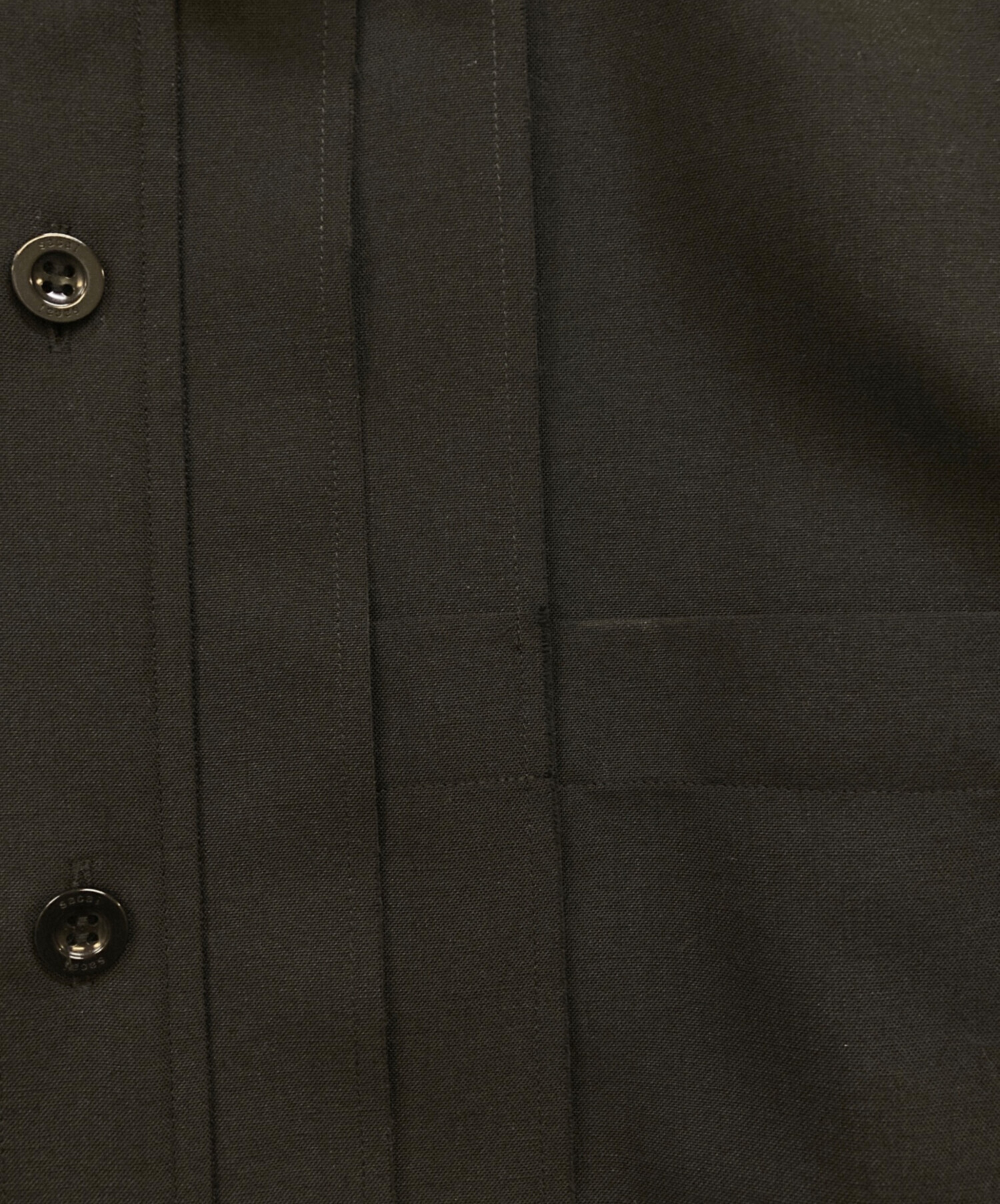 中古・古着通販】sacai (サカイ) ブラックプリーツシャツ ブラック
