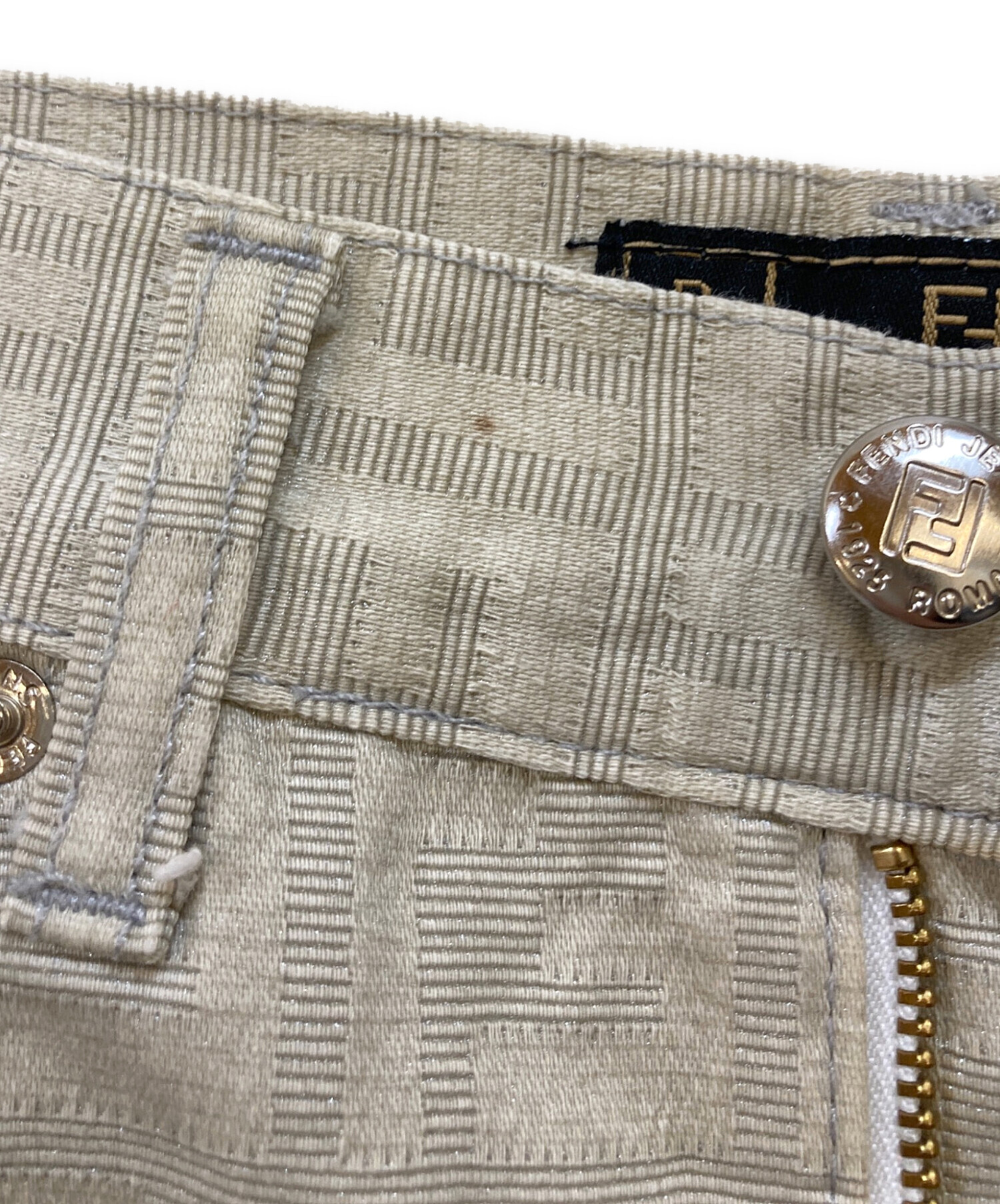 中古・古着通販】FENDI (フェンディ) ズッカ総柄パンツ ベージュ