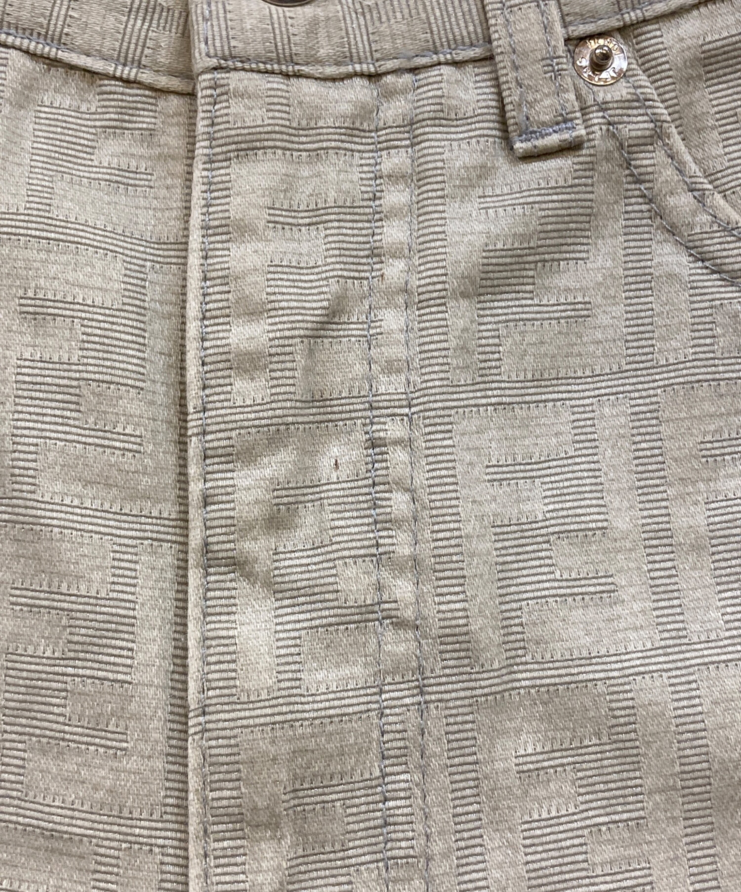 中古・古着通販】FENDI (フェンディ) ズッカ総柄パンツ ベージュ