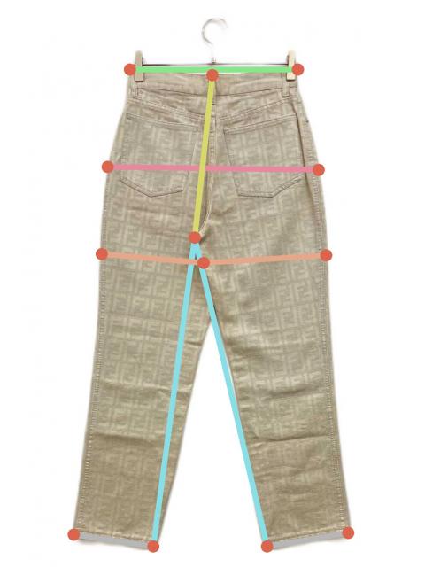 K◆かおり　フェンディ 90's ズッカ柄 総柄 レディース パンツ 中古・古着通販】FENDI (フェンディ) ズッカ総柄パンツ ベージュ