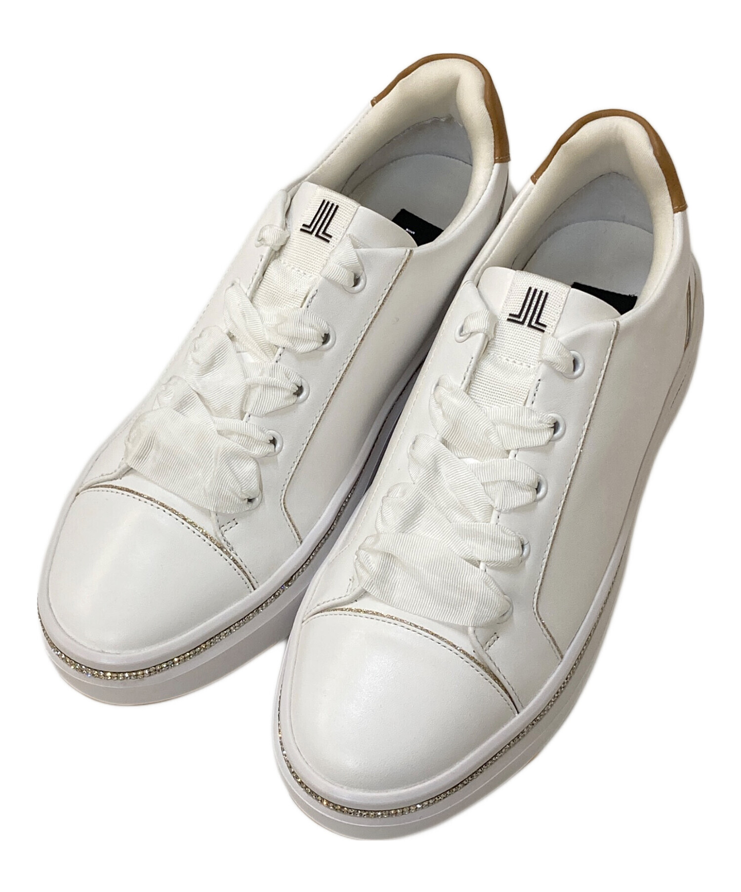 ランバン スニーカー美品 一度着用 シルバー リボン 中古・古着通販】LANVIN COLLECTION (ランバンコレクション) ライン