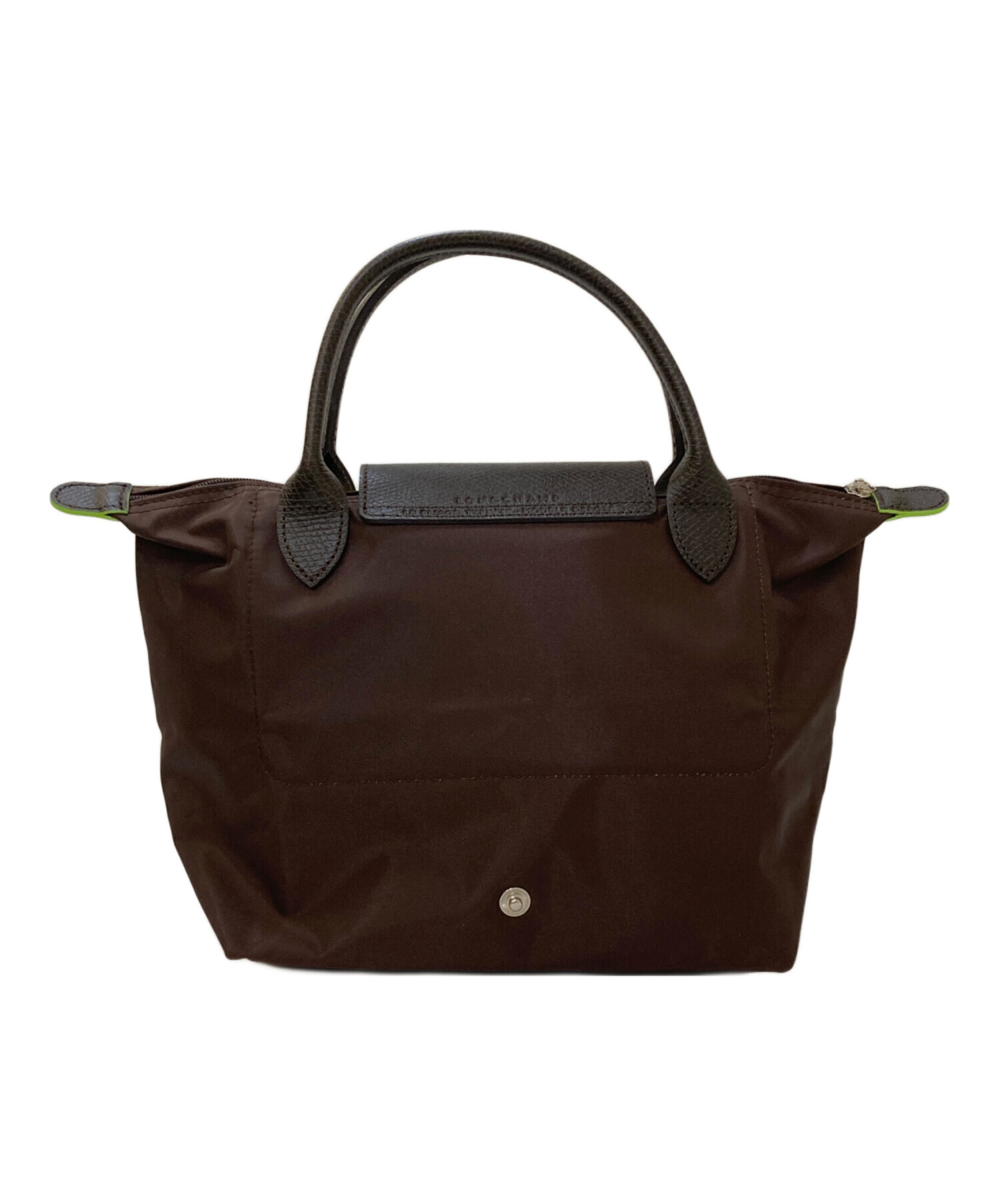 中古・古着通販】LONGCHAMP (ロンシャン) グリーン S トップハンドル 