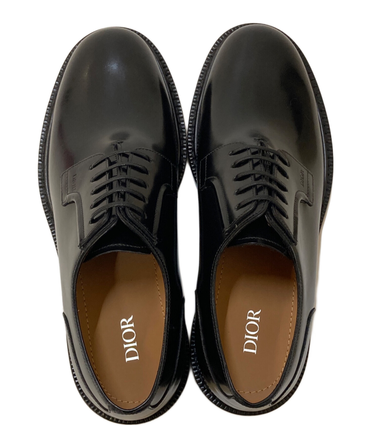 【Dior】ディオール プレーントゥ ブラック EU38 未使用新品 中古・古着通販】DIOR (ディオール) プレーントゥドレスシューズ