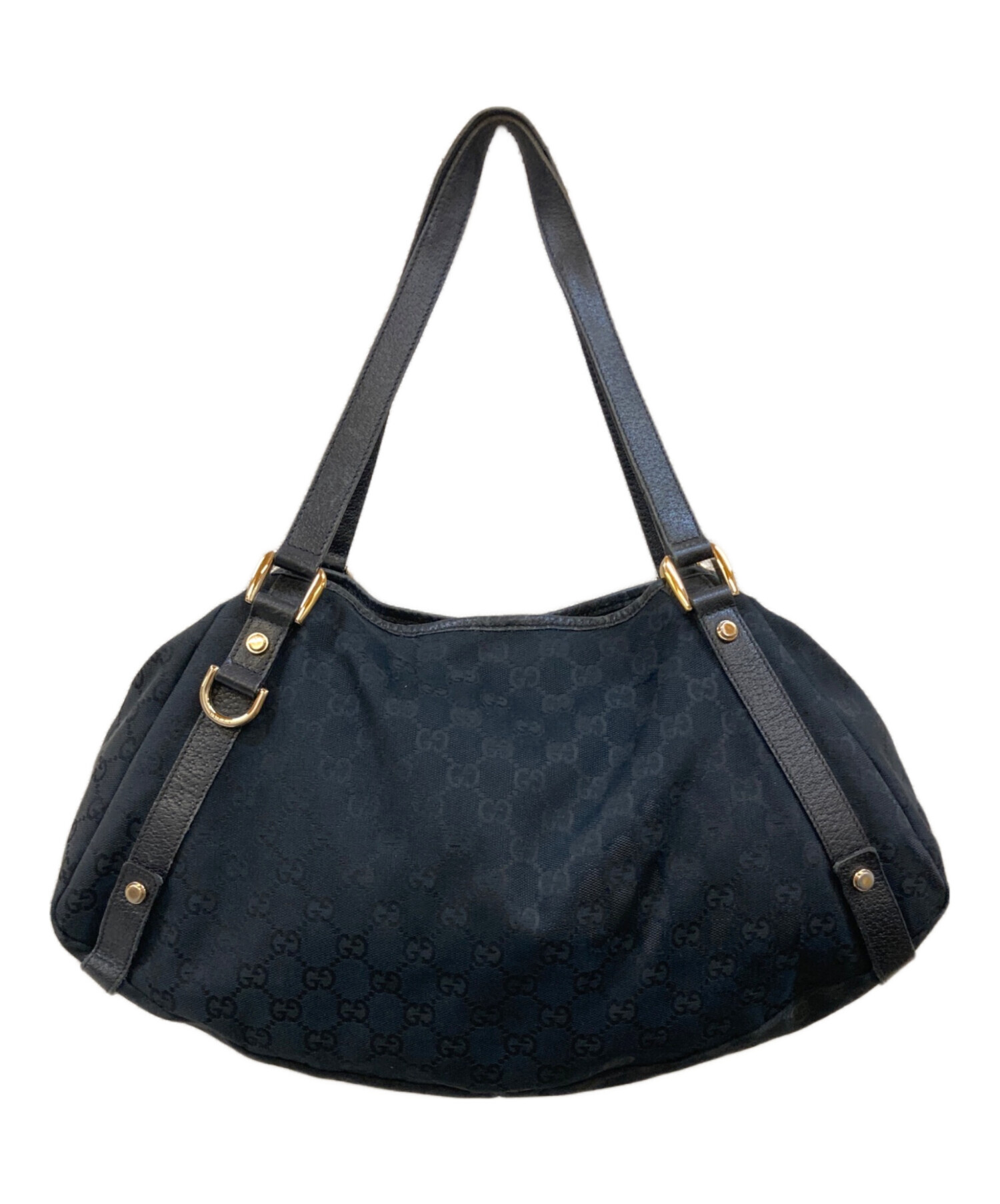 GUCCI グッチ GG柄 アビー トートバッグ キャンバス 中古・古着通販】GUCCI (グッチ) アビー GGキャンバス レザー切替