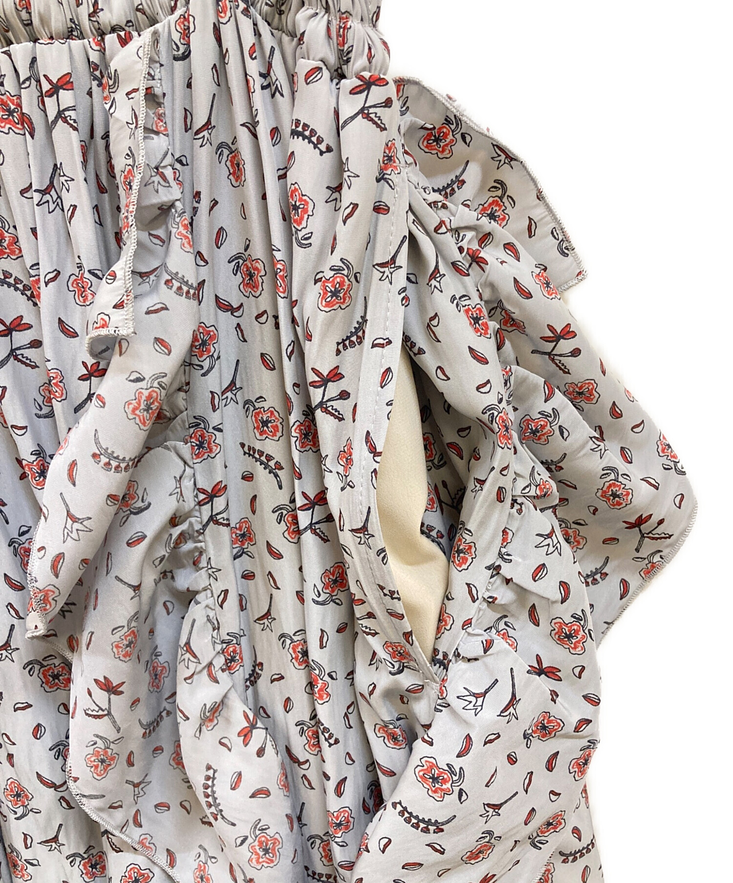 中古・古着通販】holiday (ホリデー) FLOWER PRINT RUFFLE RUFFLE