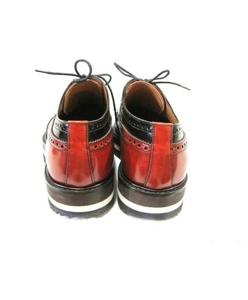中古・古着通販】PRADA プラダ ウィングチップレザーシューズ ブラック
