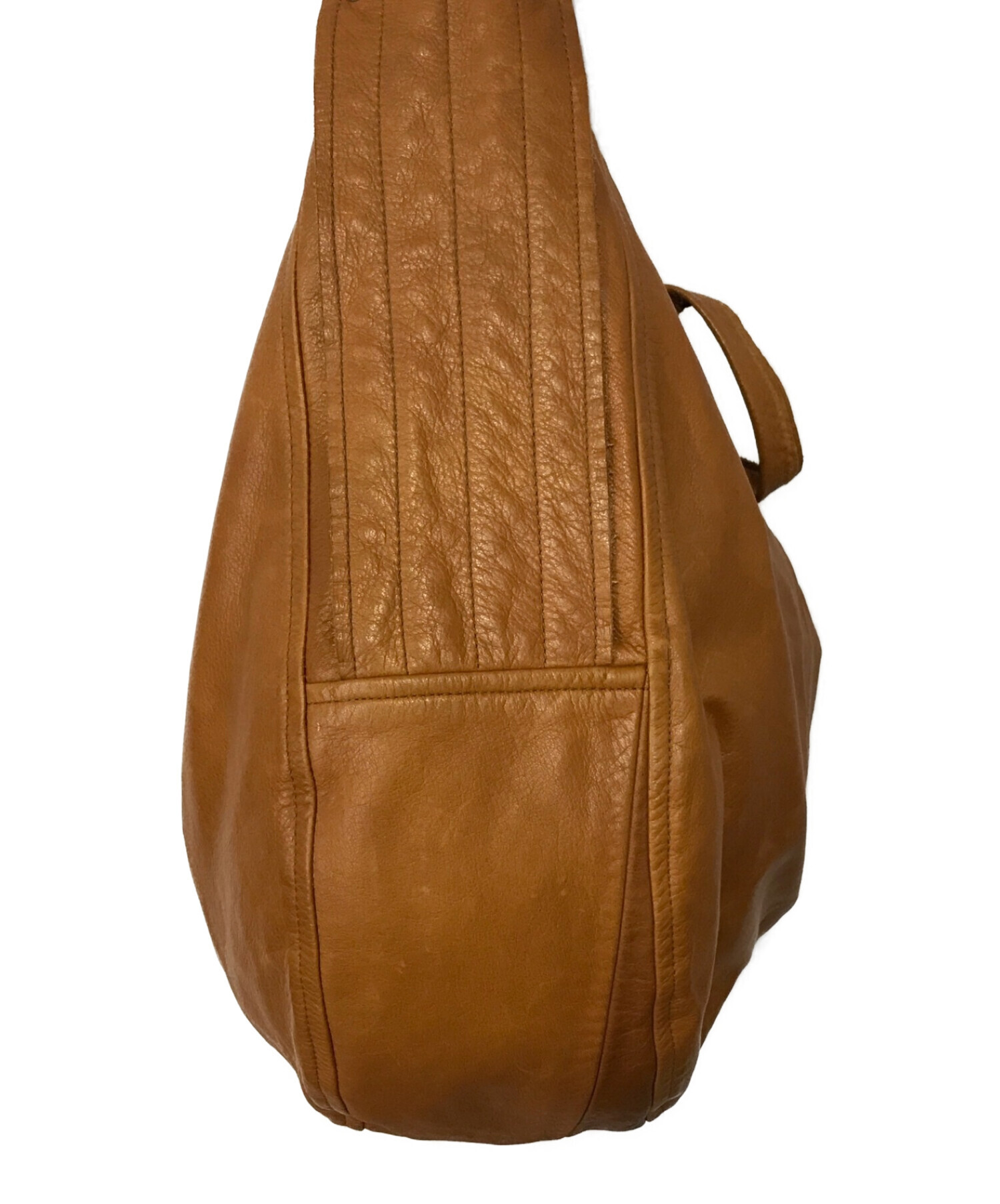 中古・古着通販】CCU (シーシーユー) レザーショルダーバッグ ブラウン