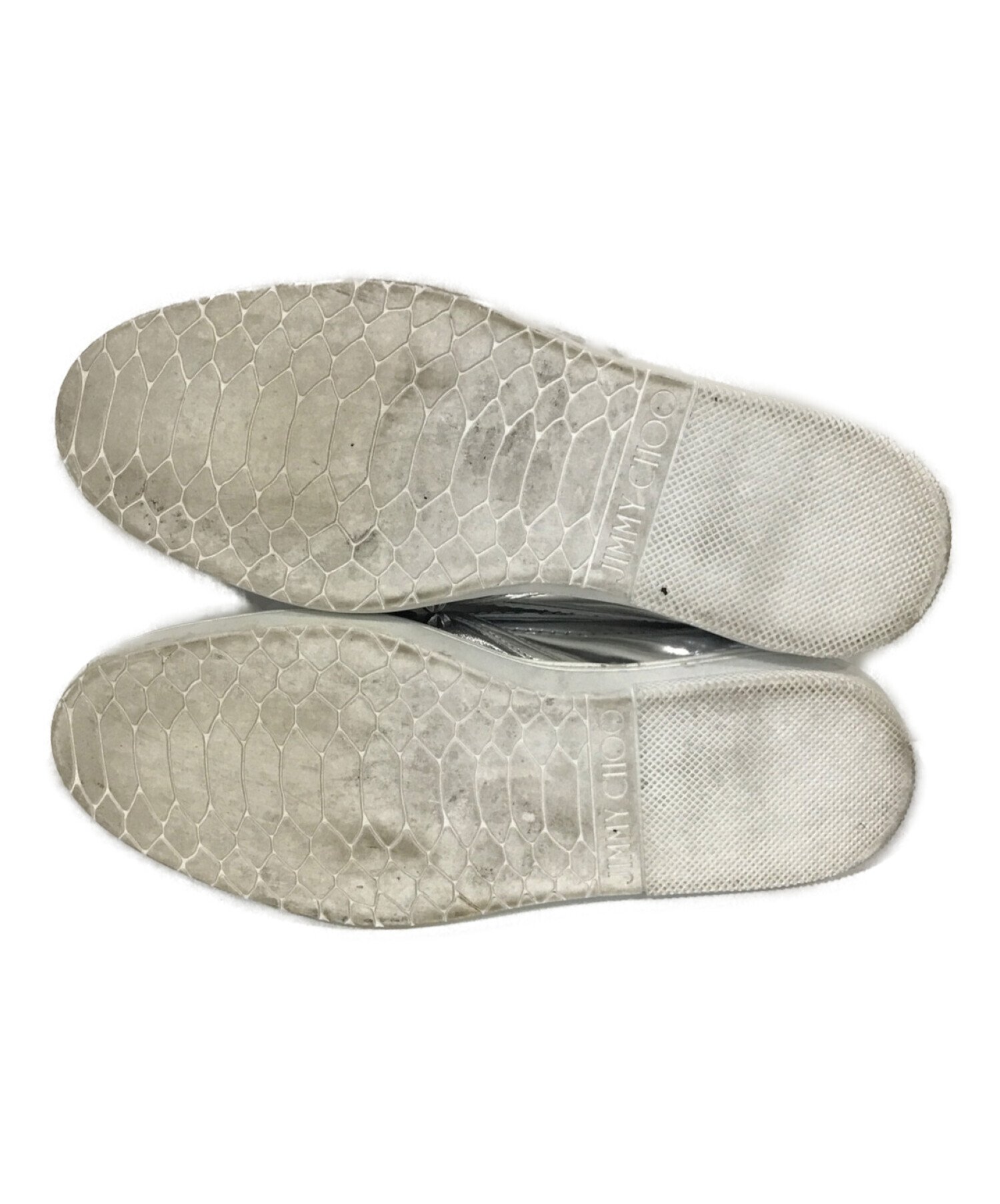 中古・古着通販】JIMMY CHOO (ジミーチュウ) スリッポン シルバー 