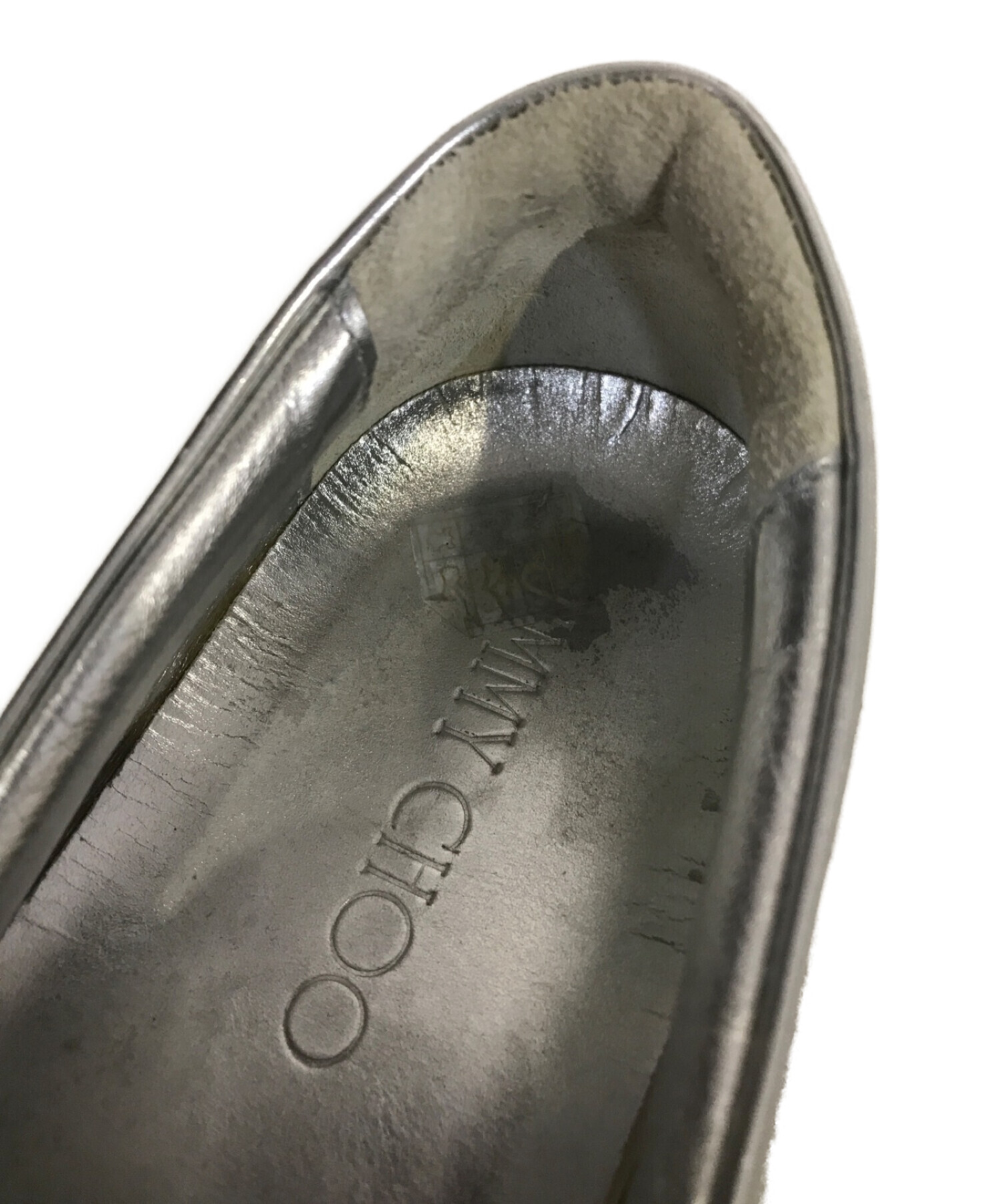 中古・古着通販】JIMMY CHOO (ジミーチュウ) スリッポン シルバー 