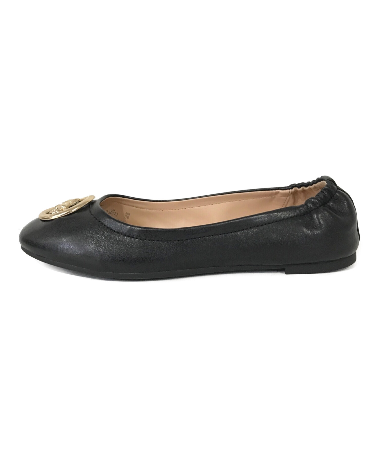 中古・古着通販】COACH (コーチ) フラットパンプス ブラック 中古・古着通販】COACH (コーチ) フラットパンプス ブラック