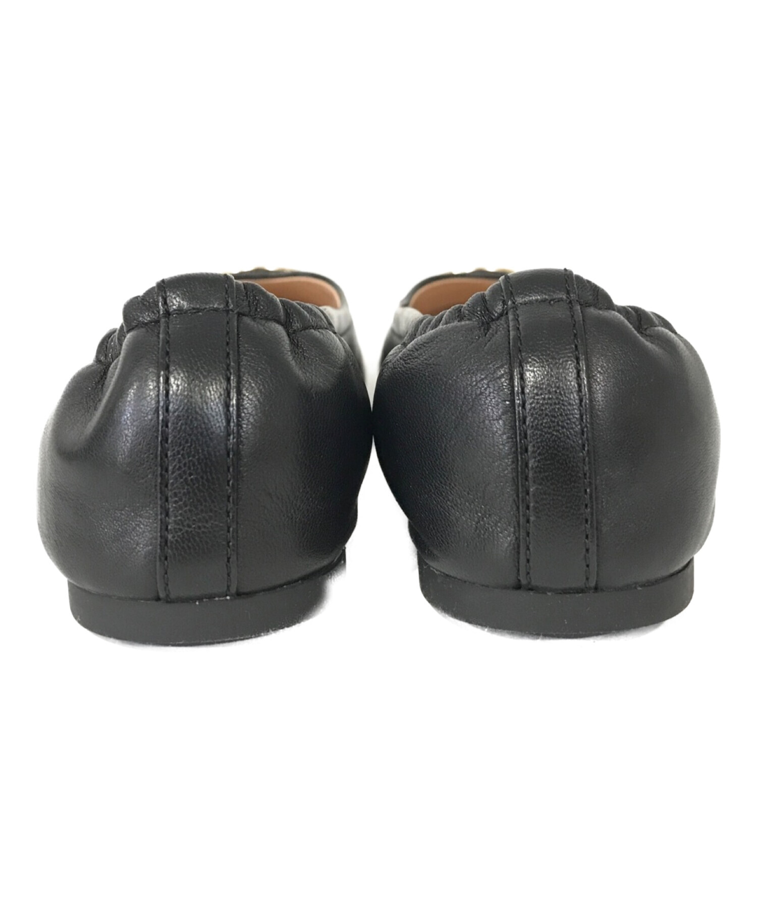 中古・古着通販】COACH (コーチ) フラットパンプス ブラック 中古・古着通販】COACH (コーチ) フラットパンプス ブラック