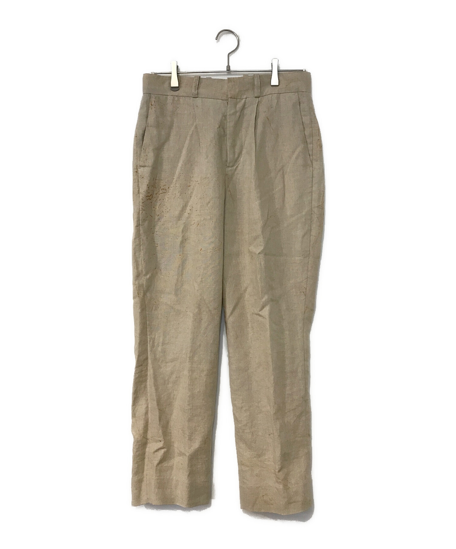 中古・古着通販】nobuyuki matsui (ノブユキマツイ) One tuck Slacks 
