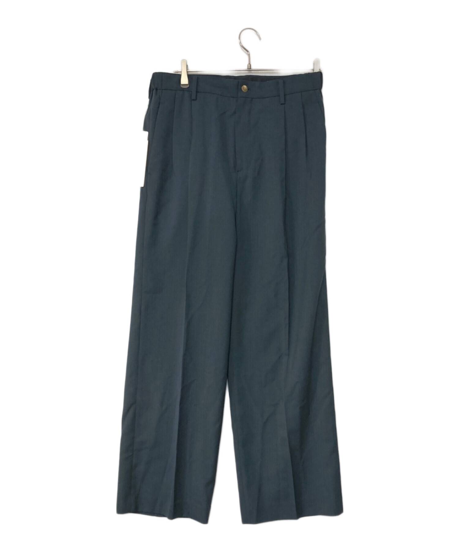 irenisa / TWO TUCKS WIDE PANTS サイズ2 NAVY