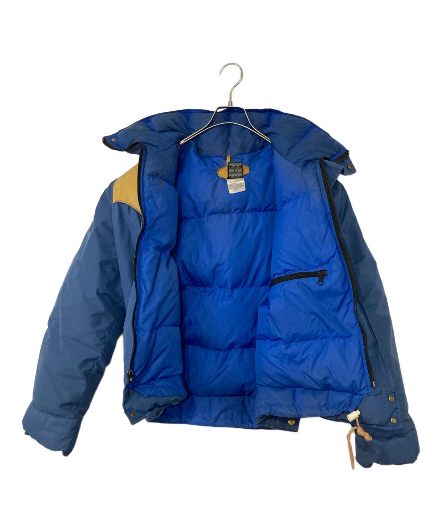 ロッキーマウンテンフェザーベッド ダウンジャケット レザー切り返し S