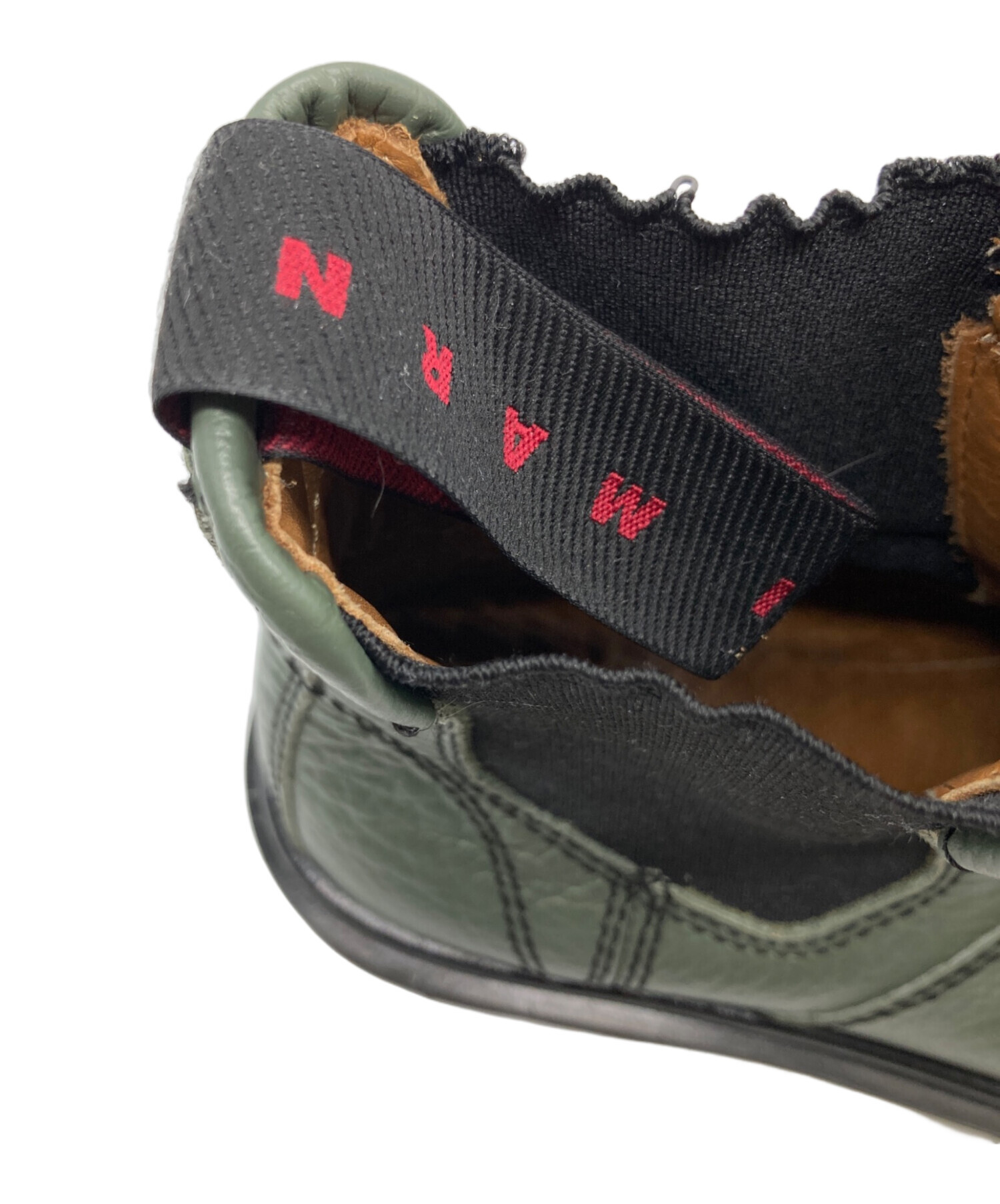 中古・古着通販】MARNI (マルニ) high top chelsea boots オリーブ