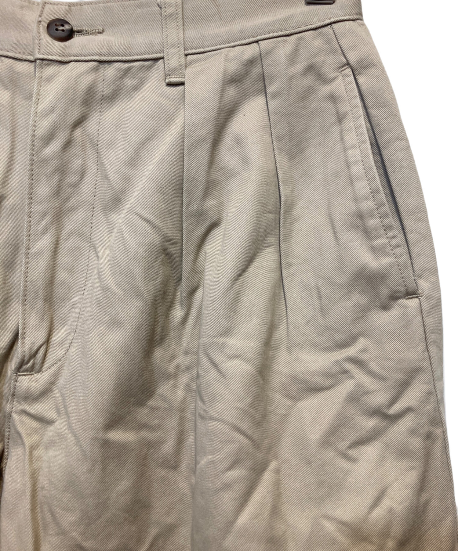 ciota 2タックチノパンツ ベージュ サイズ4 CIOTA シオタ 2 Tuck Chino ciota 2タックチノパンツ ベージュ サイズ4 CIOTA シオタ 2 Tuck Chino
