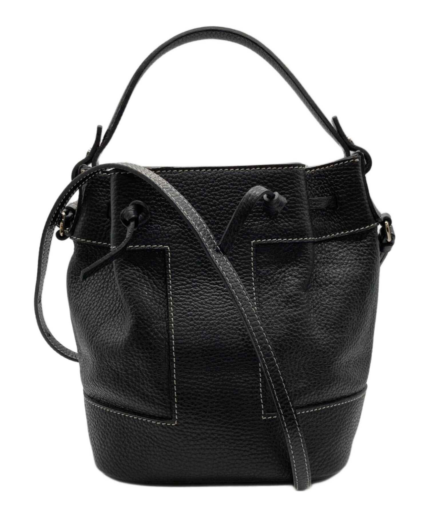 中古・古着通販】IACUCCI (イアクッチ) 巾着ショルダーバッグ ブラック