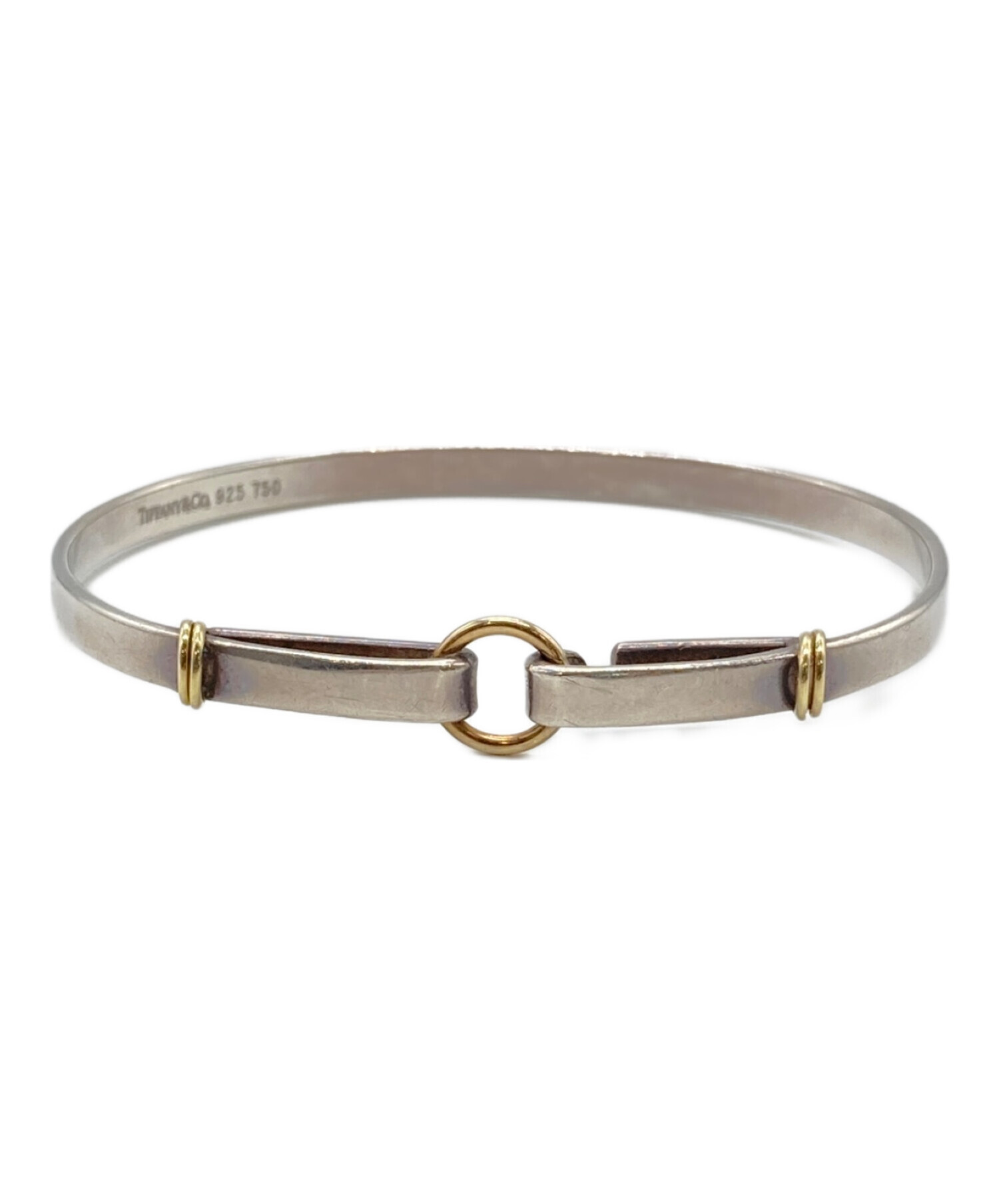 ティファニー TIFFANY サークルフック バングル SV YG コンビ