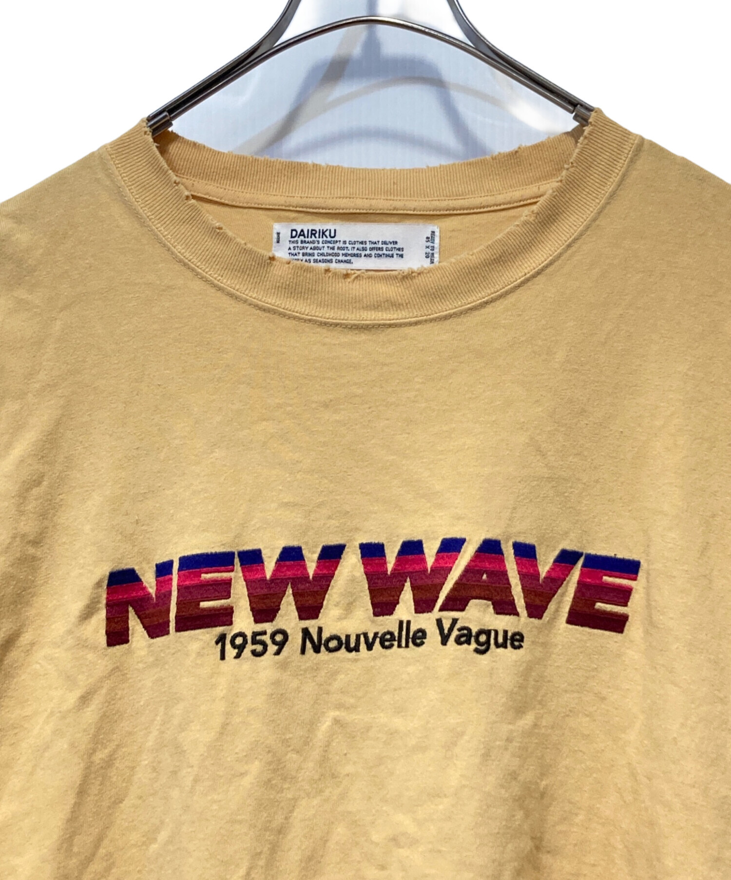 中古・古着通販】DAIRIKU (ダイリク) NEW WAVE Tee イエロー サイズ:F 