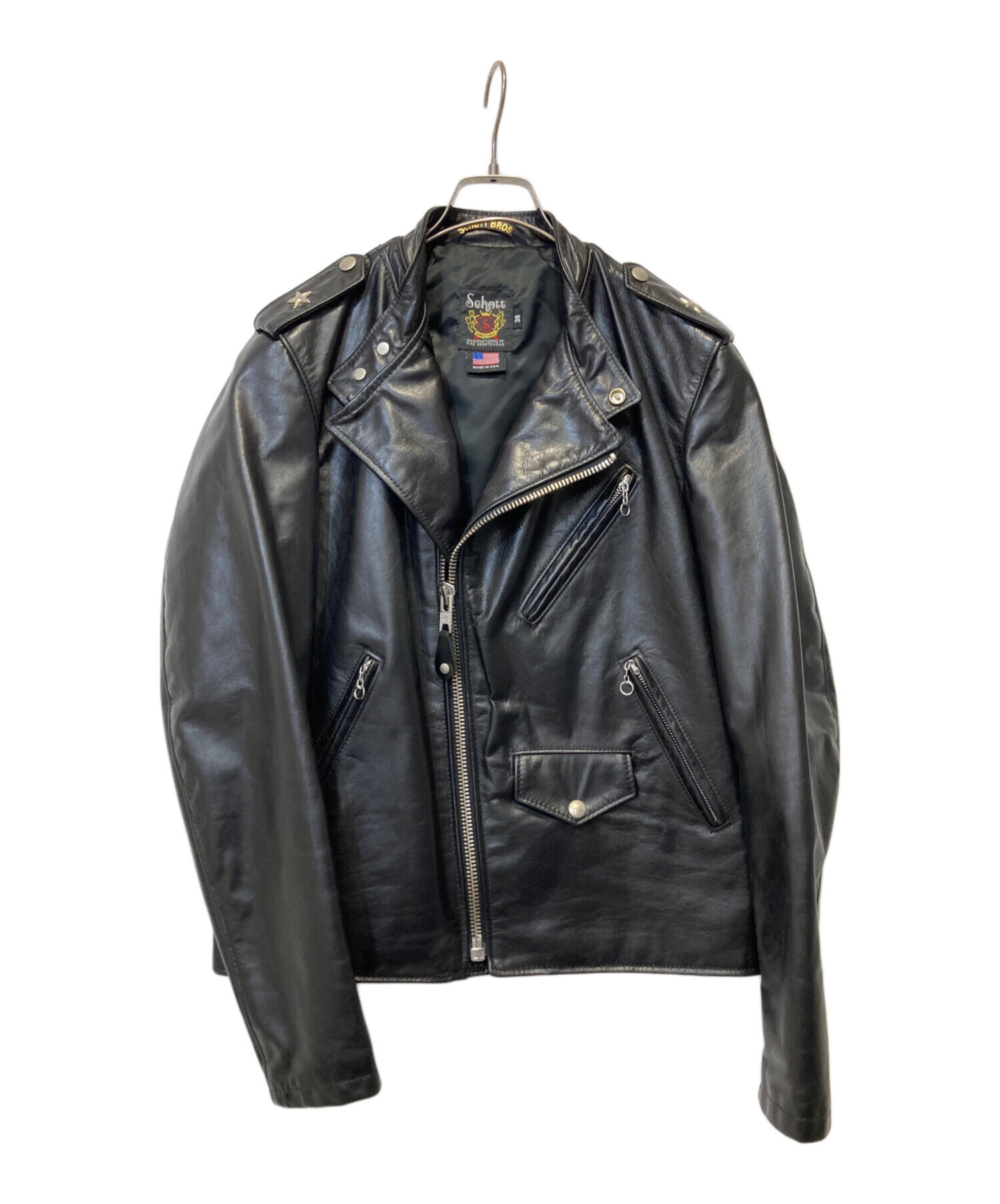 中古・古着通販】Schott (ショット) レザージャケット ブラック サイズ