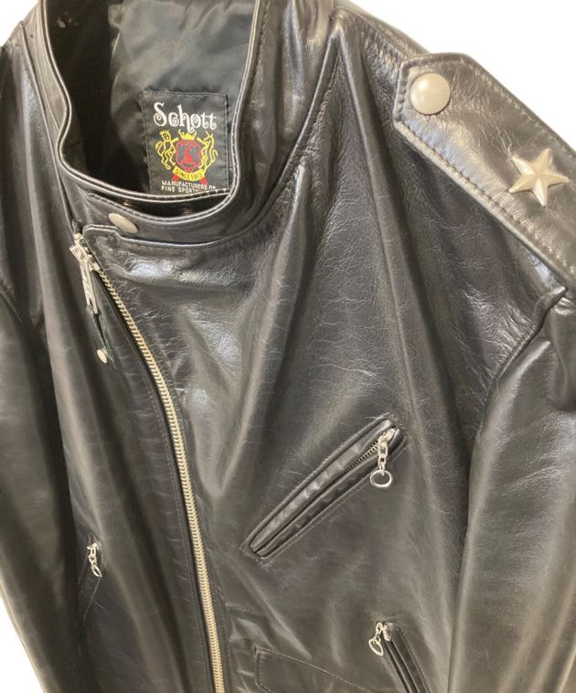 レア　vintage Schott ショット　レザージャケット　38 中古・古着通販】Schott (ショット) レザージャケット ブラック サイズ