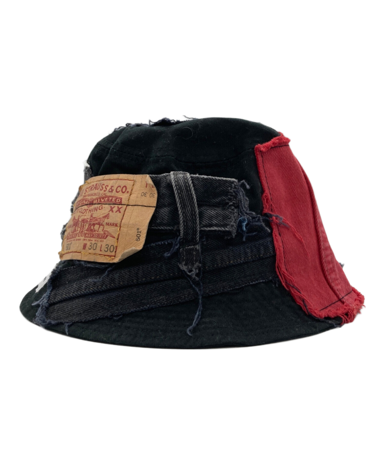 中古・古着通販】no mass prod (ノーマスプロッド) ハット ブラック