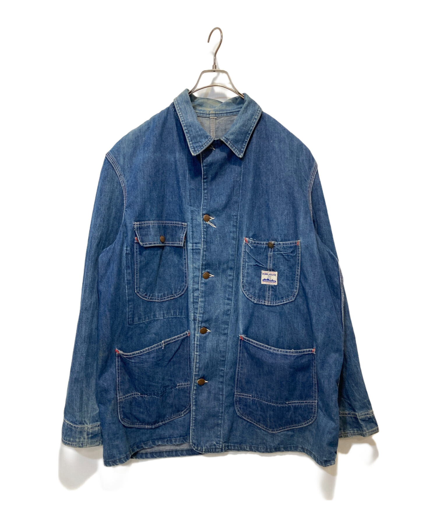 40's 大戦モデル POWR HOUSE カバーオール インディゴ縦落ち美麗品 40's 大戦モデル PAYDAY カバーオール 2ポケ /727 | 古着 vintage shop NCD