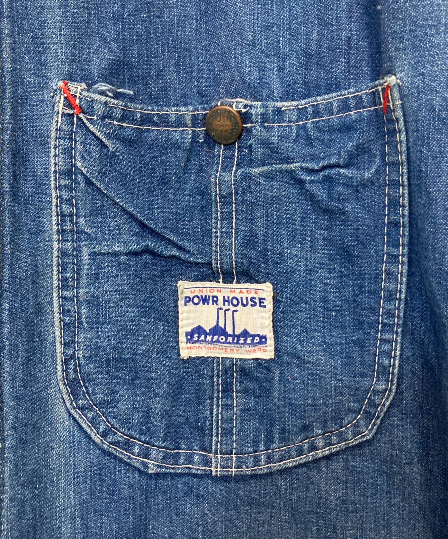 40's 大戦モデル POWR HOUSE カバーオール インディゴ縦落ち美麗品 40's 大戦モデル PAYDAY カバーオール 2ポケ /727 | 古着 vintage shop NCD